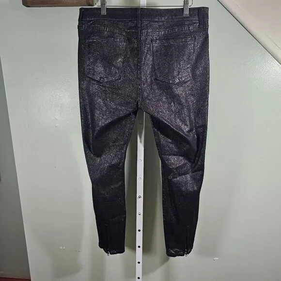 Kut From The Kloth Connie‎ Ankle Skinny Jeans Blue Sparkle Glitter Size 12 - Picture 5 of 10